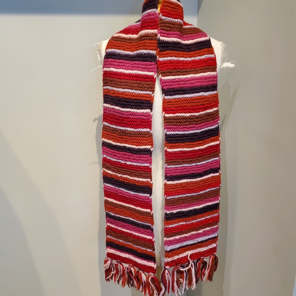 Alan Bilzerian striped wool scarf